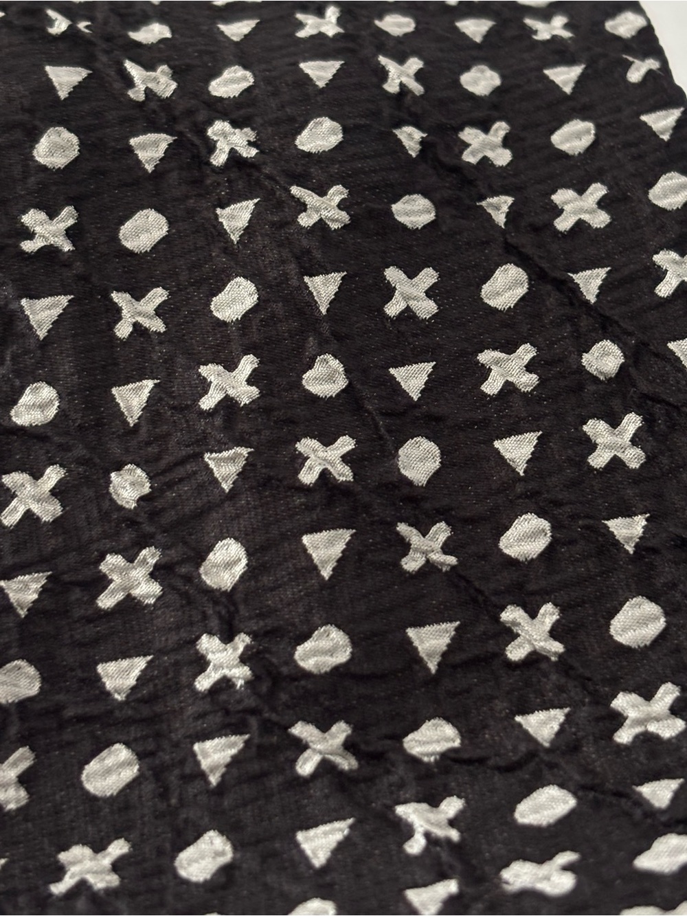 Rare Issey Miyake x Louis Laflamme Black Textured 100% Silk Tie Japan